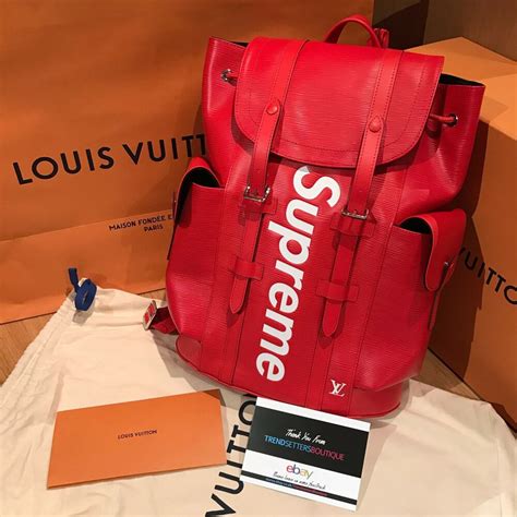 backpack supreme louis vuitton|louis vuitton supreme backpack men.